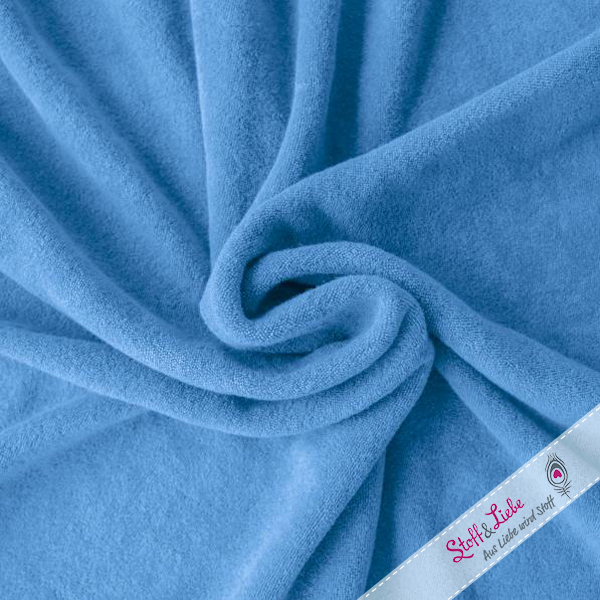 Frottee Jersey TAUBENBLAU