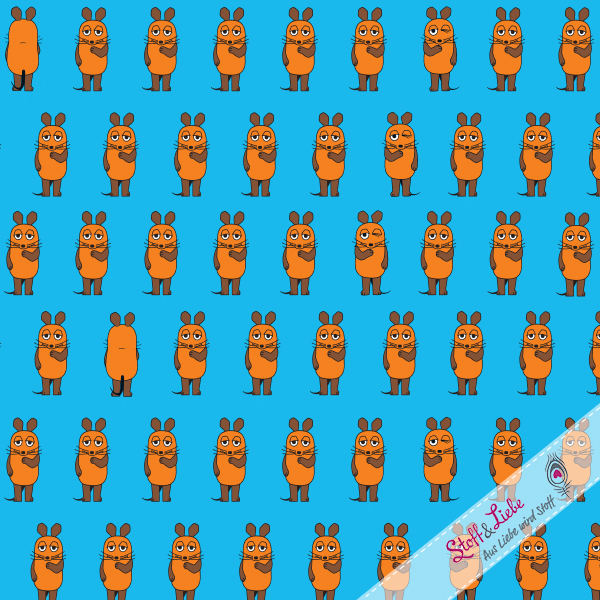 Die Maus - Vorne-Hinten - TÜRKIS JERSEY