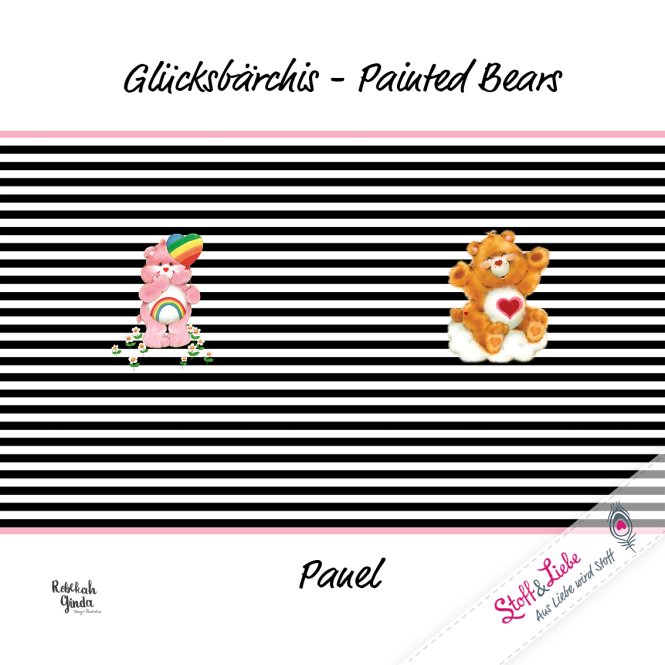 Glücksbärchis - Painted Bears - PANEL BLACK