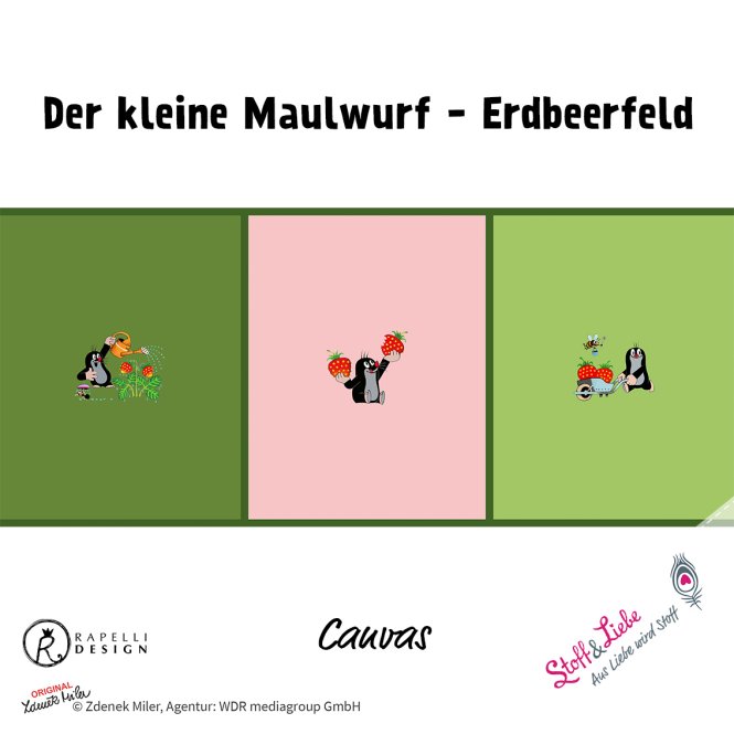 RESTE! Maulwurf Erdbeerfeld - PANEL ROSA