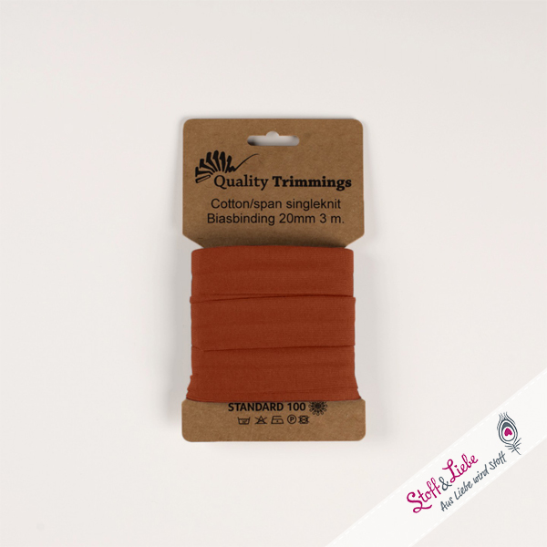 3 Meter Jersey Schrägband 20mm TERRA