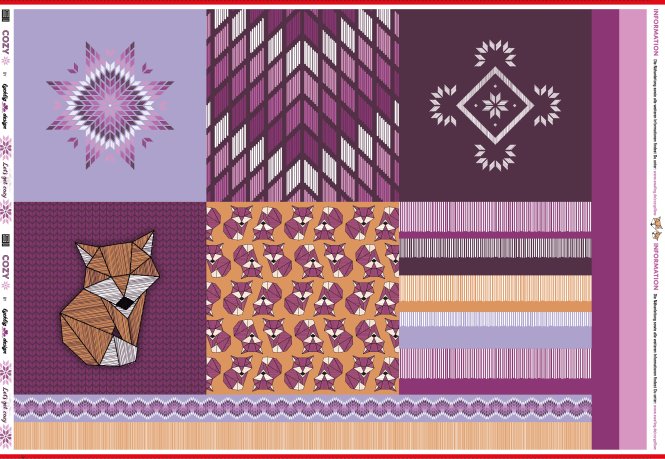 Canvas COZY PILLOW Panel by Lycklig Design BEERE