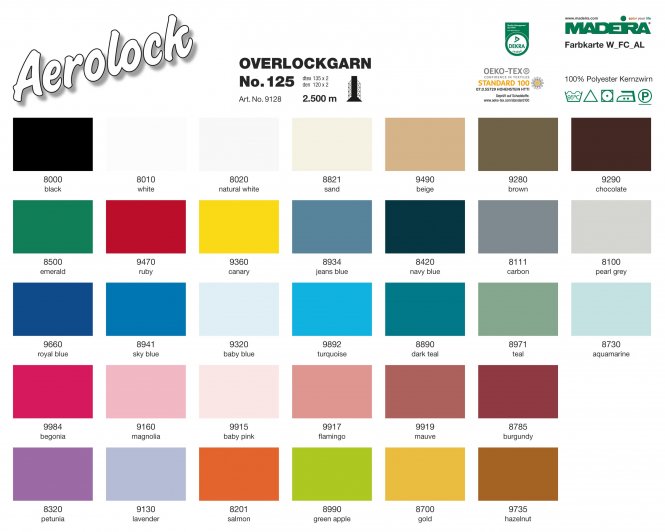 MADEIRA Aerolock Overlockgarn 9360 Gelb