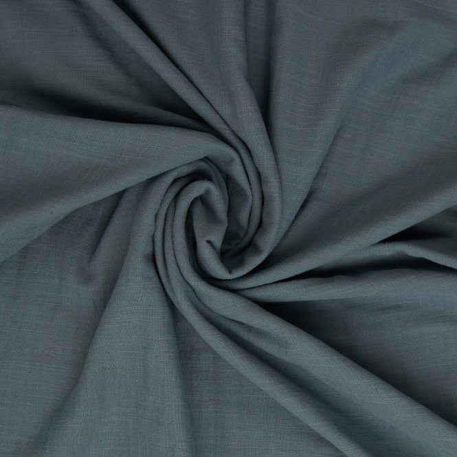 SOREA Double Slub Musselin Swafing RAUCHBLAU